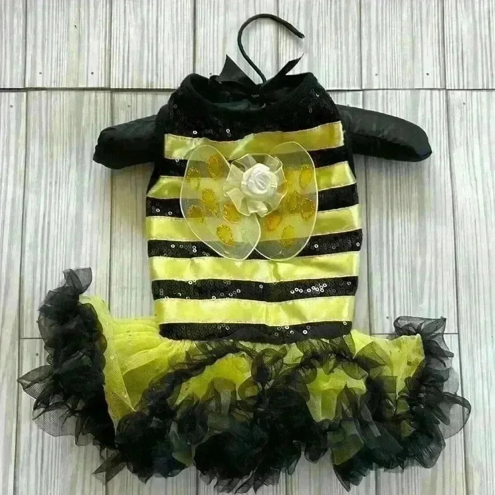 Halloween bumble bee small dog pet costume